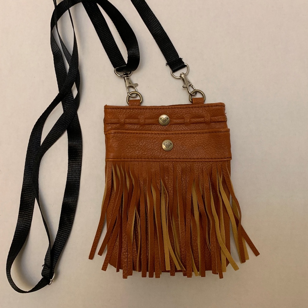 Roxy Cute Crossbody Fringe Bag Brown